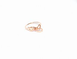 Δαχτυλίδι ατσάλι σε ροζ χρυσό απειρο (No17)